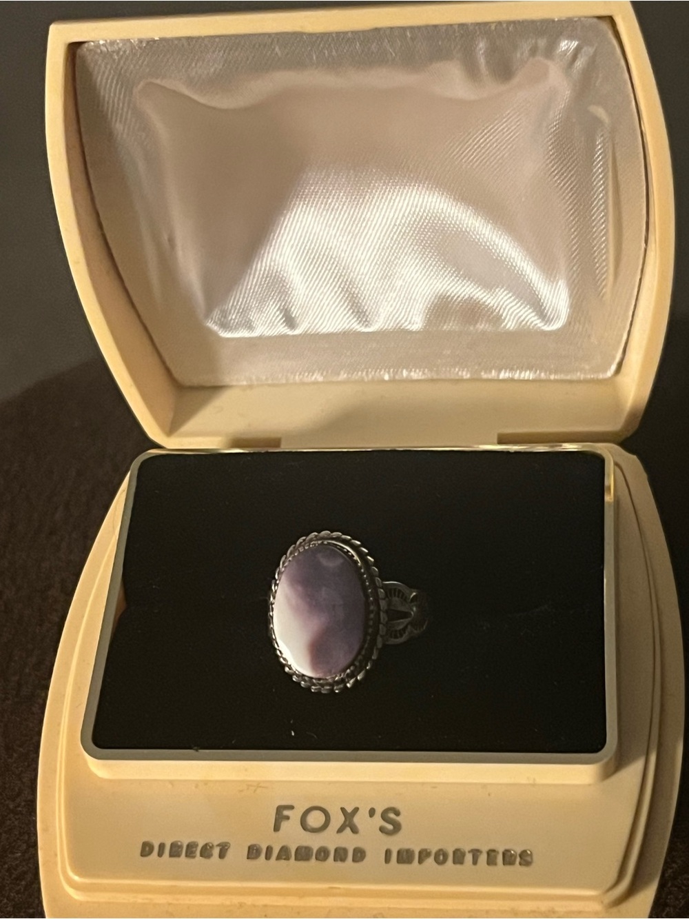 Vintage 925 Wampum shell ring